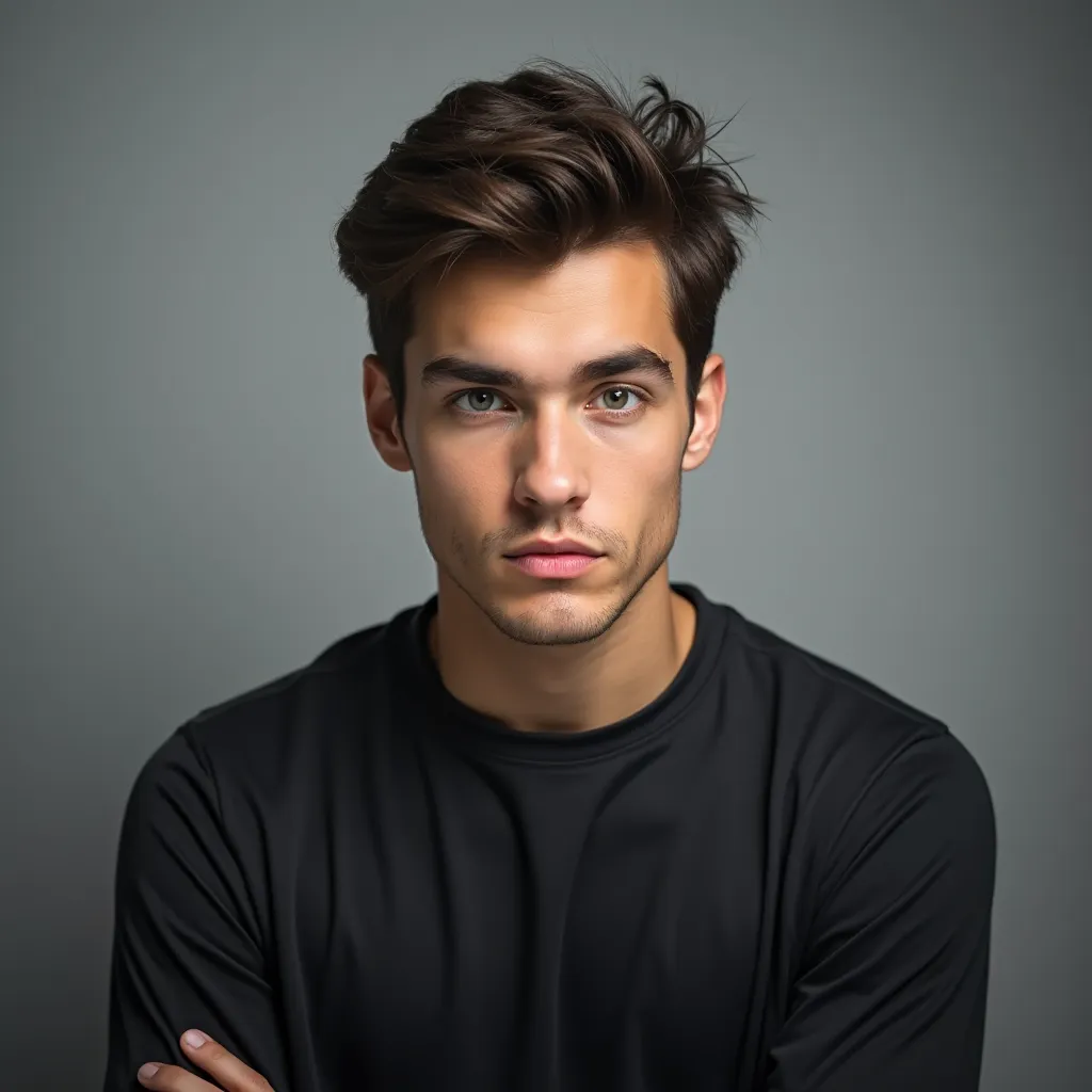 Acteur avec un éclairage bien ajusté pour un portrait de casting