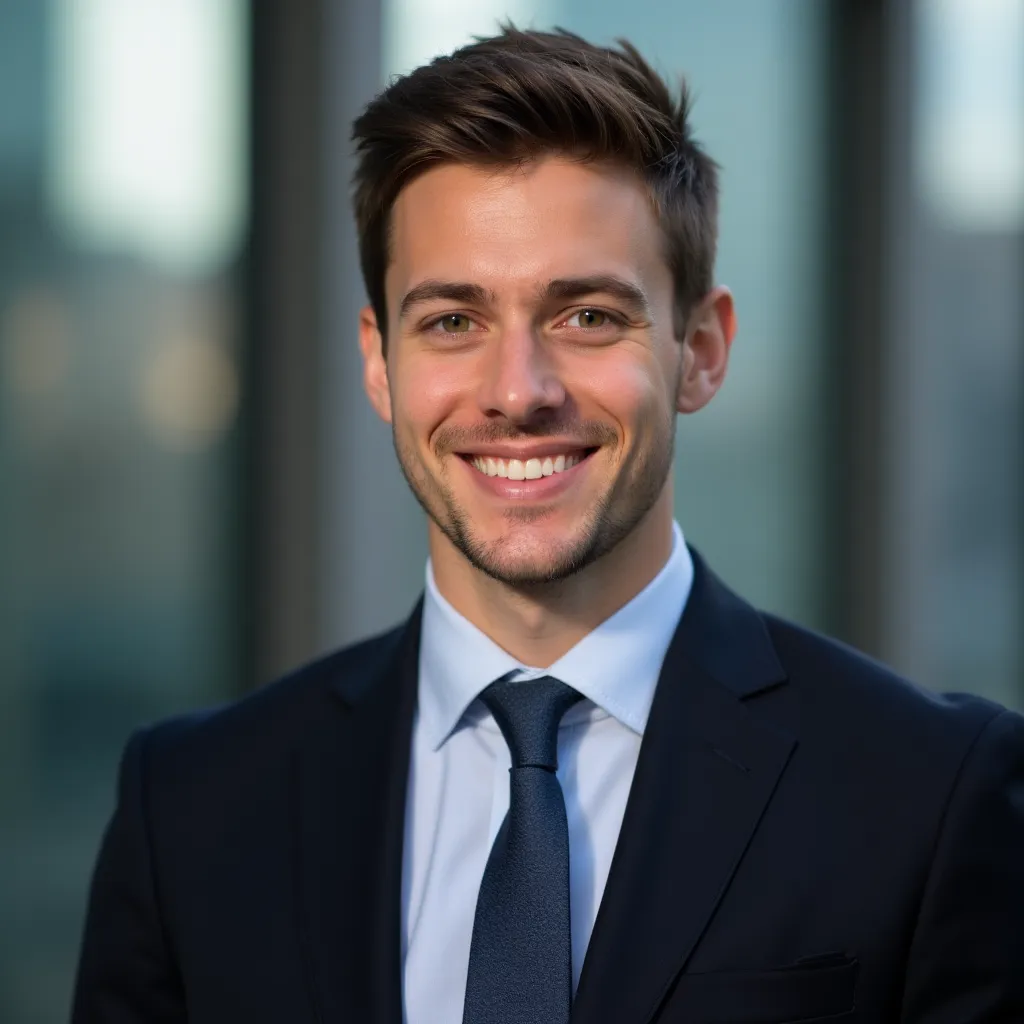 Exemple de portrait professionnel avec éclairage naturel