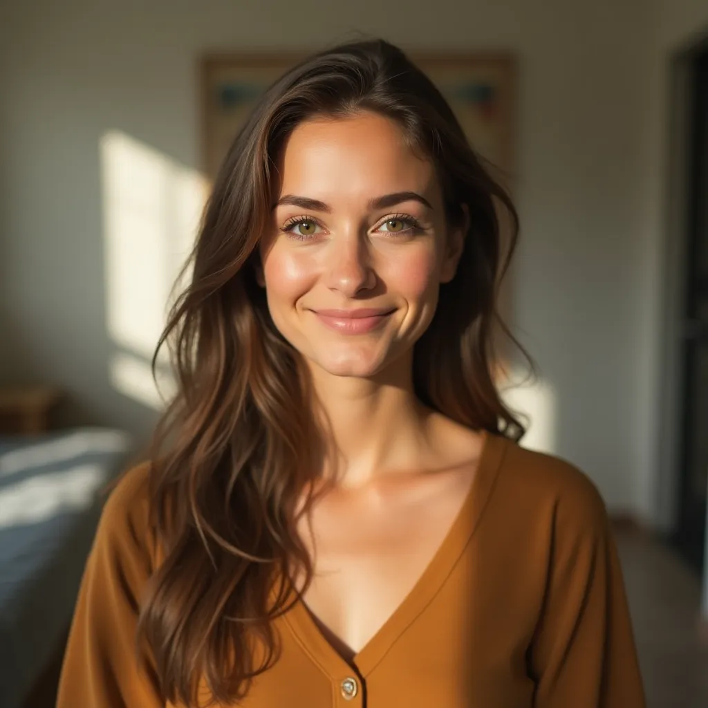 Exemple de portrait professionnel naturel sur fond neutre