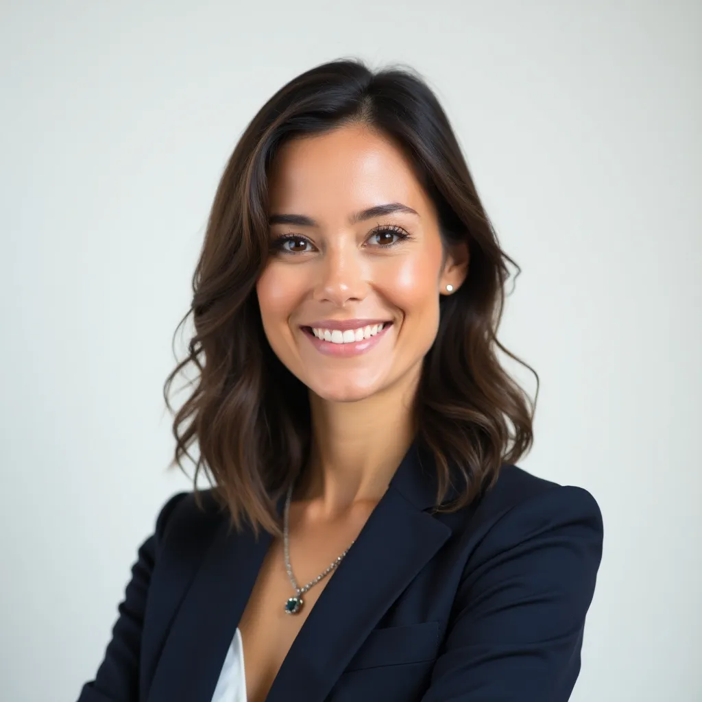 Exemple de portrait professionnel naturel sur fond neutre