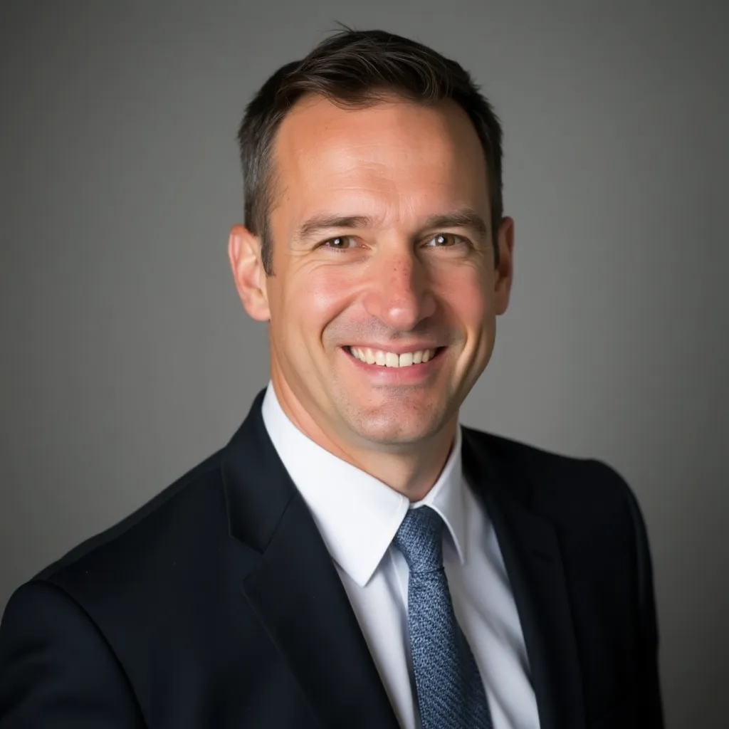 Exemple de portrait professionnel naturel sur fond neutre