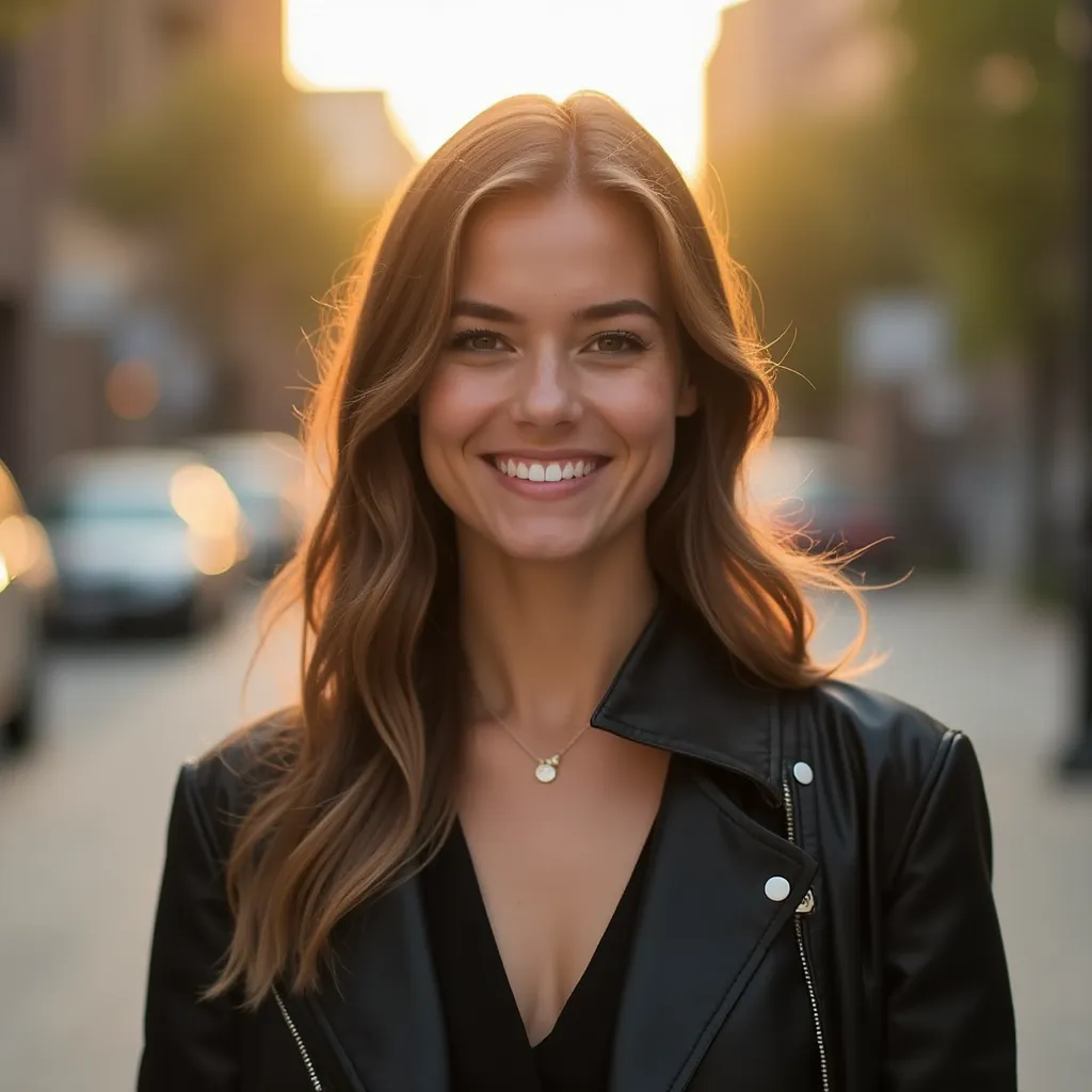 Exemple de portrait professionnel naturel sur fond neutre