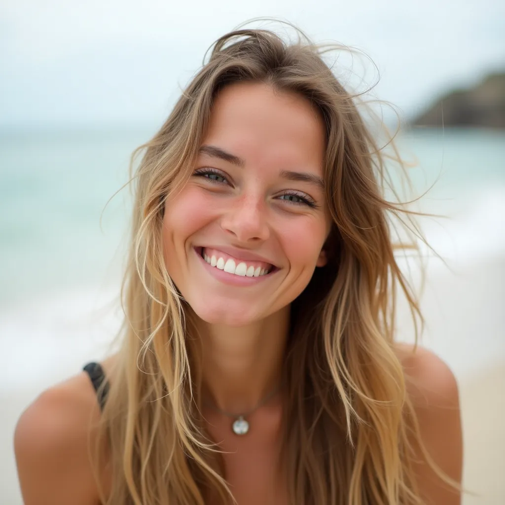 Exemple de photo de profil posée et artificielle