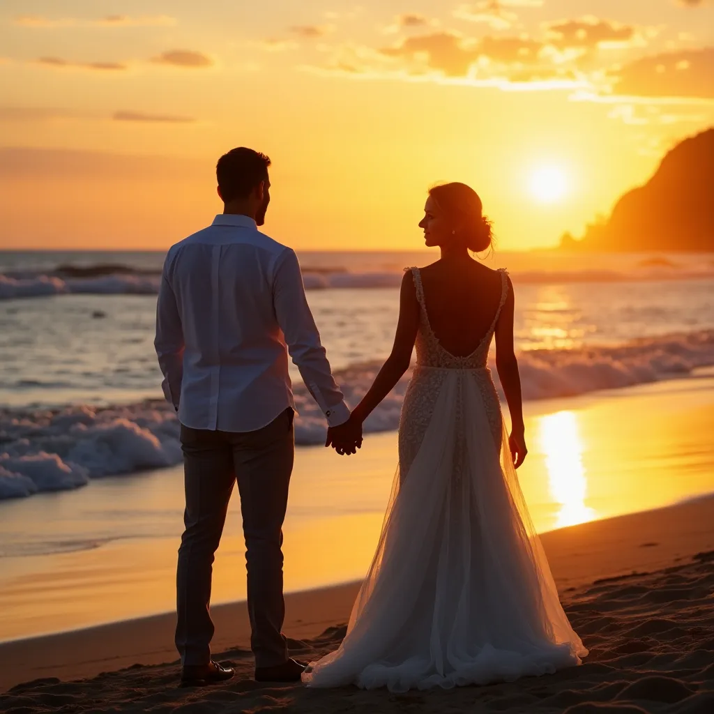 Portrait de mariage dans un jardin fleuri