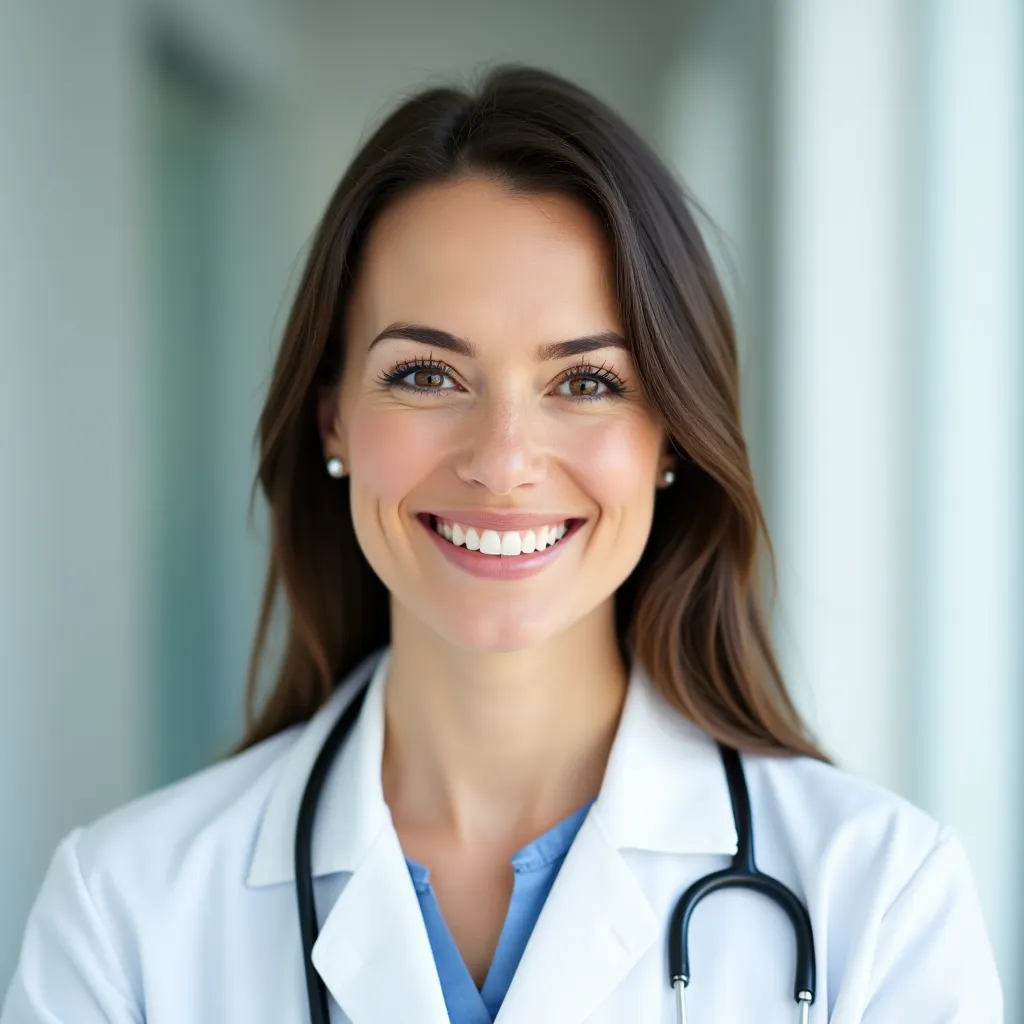 Exemple de portrait professionnel naturel sur fond neutre