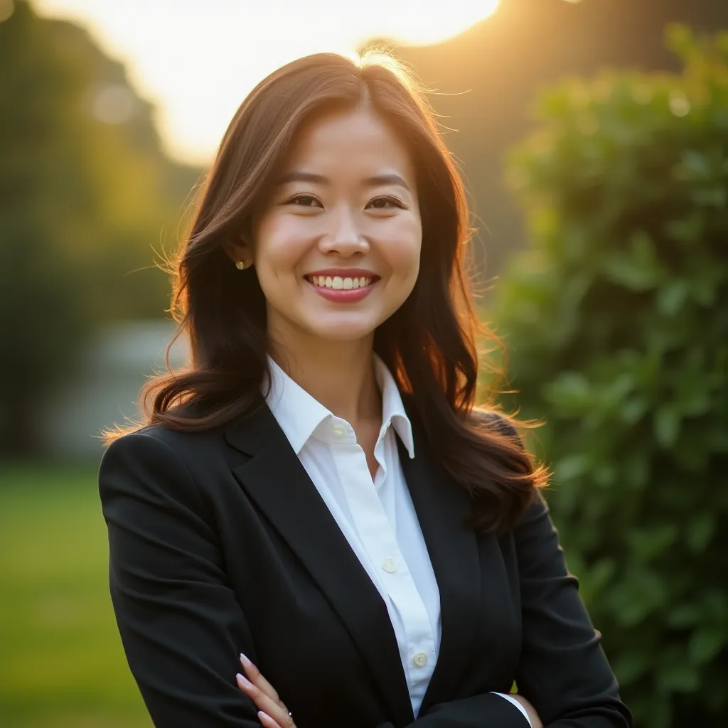 Example of a natural professional portrait with a neutral background