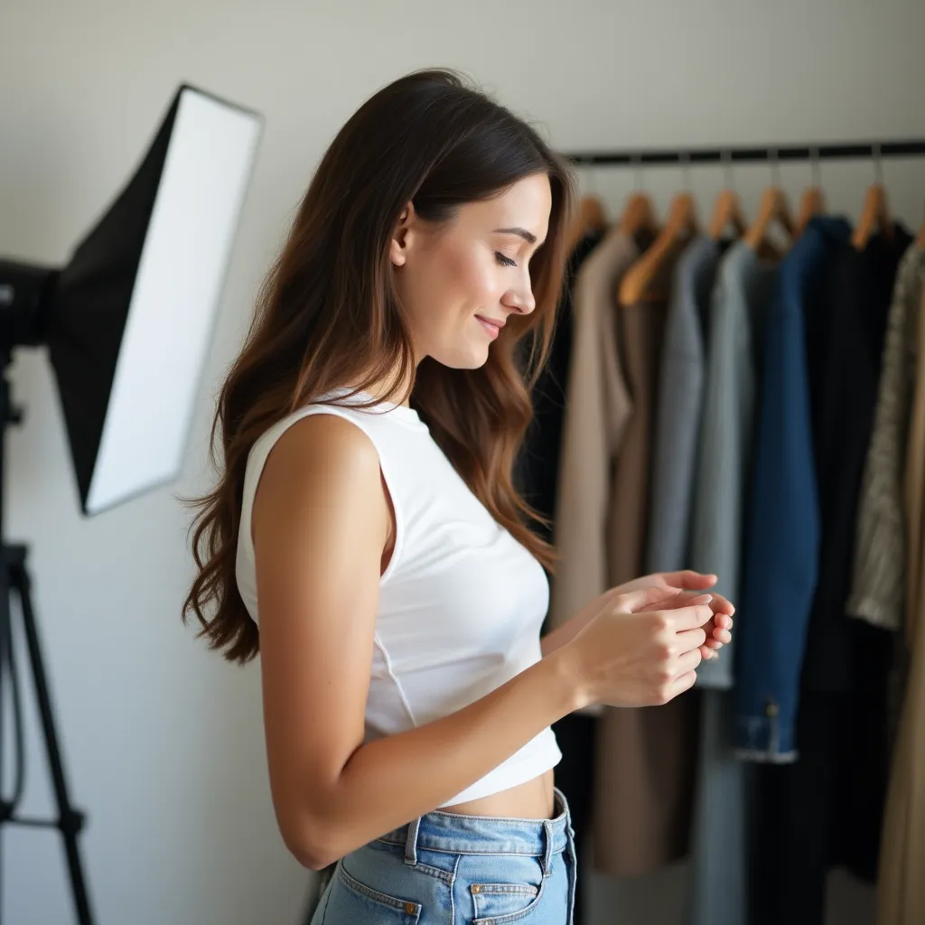 Photographe professionnel en train de capturer un portrait