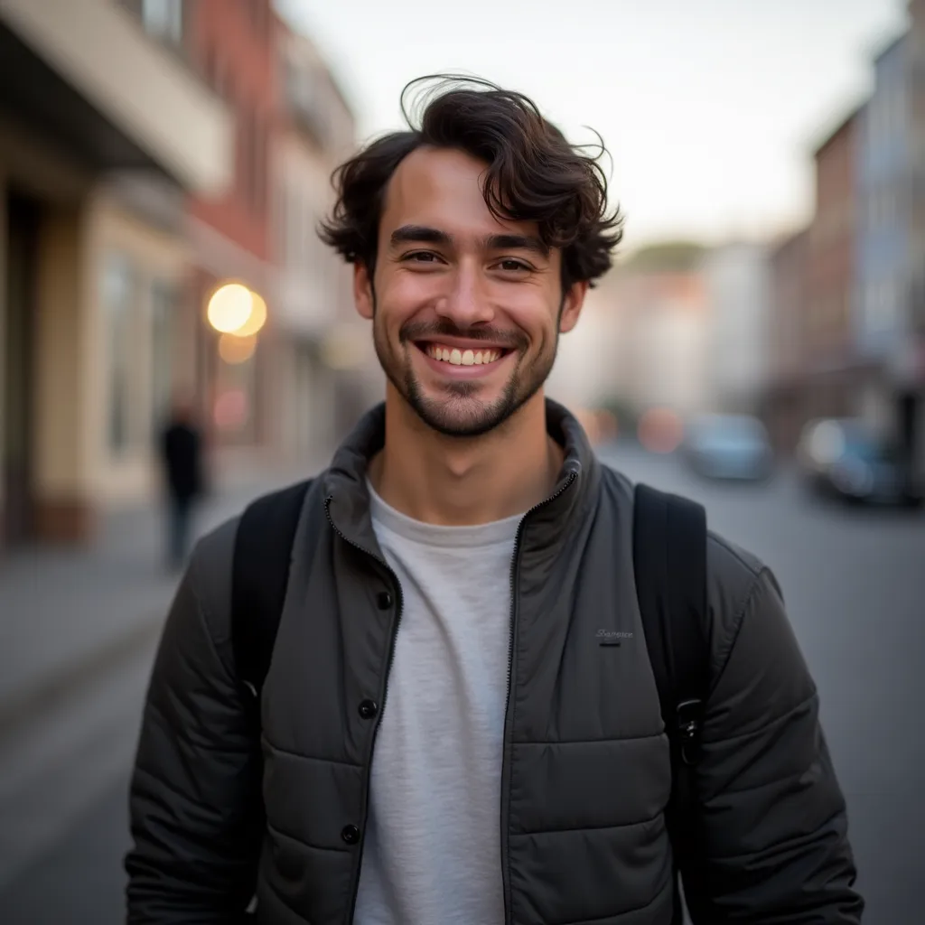 Portrait attrayant d'une femme souriante sur fond coloré