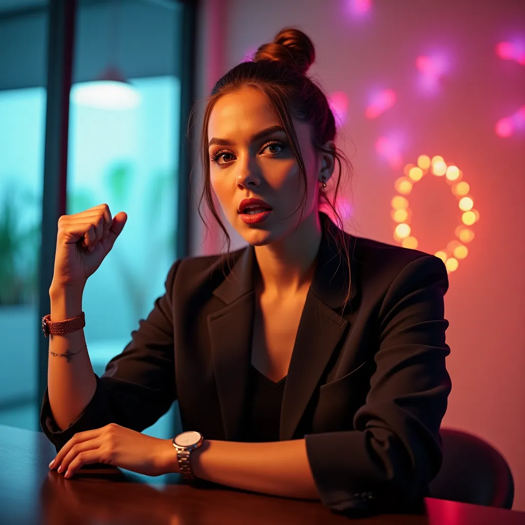 Portrait artistique en noir et blanc