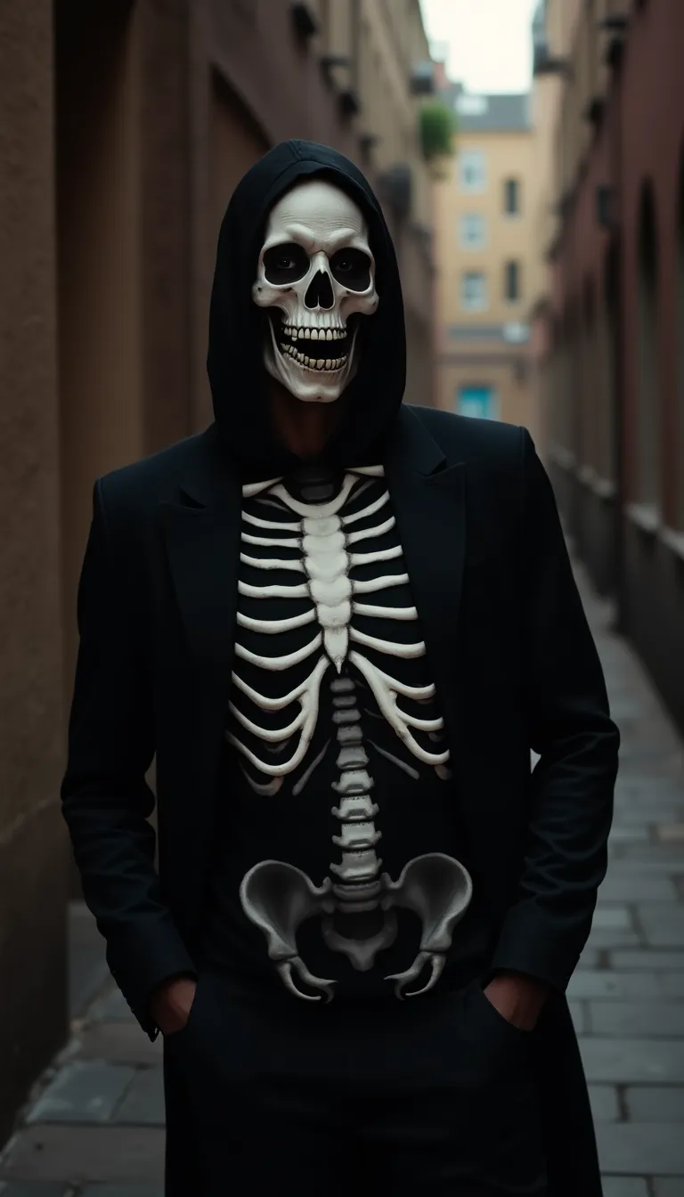 halloween-black-man-in-a-skeleton-costume-in-a-shadowy-alleyway