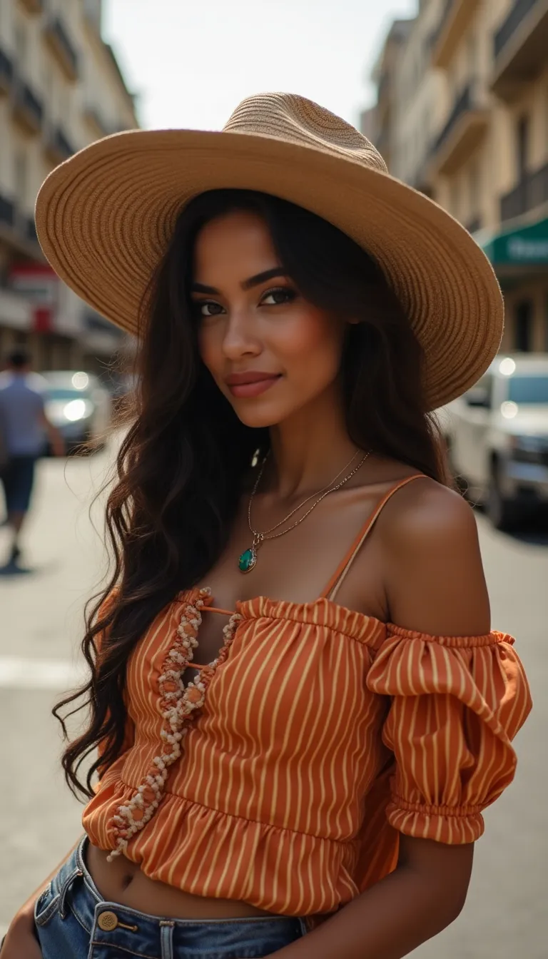 vivid-portrait-of-latin-american-woman-in-street-fashion