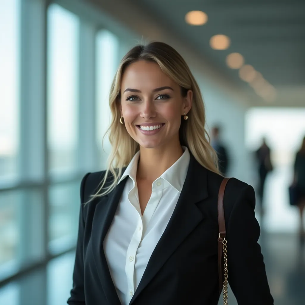 Exemple de portrait professionnel naturel sur fond neutre