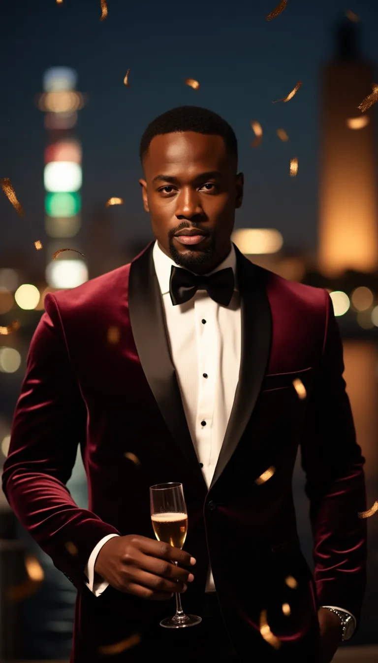 new-year-eve-black-man-in-velvet-tux-with-city-bokeh-holding-champagne-confetti-shower