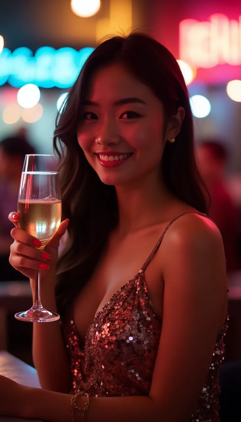 new-year-eve-east-asian-woman-in-silk-sequin-top-with-neon-city-lights-raising-a-champagne-glass