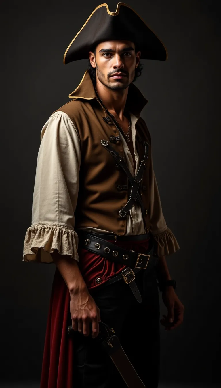 latin-american-man-in-pirate-costume--dramatic-lighting--adventurous-feel